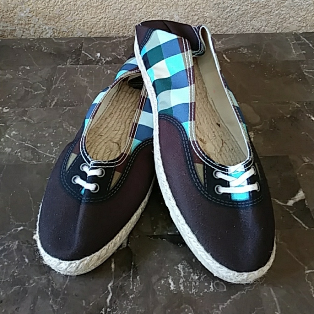BSided Espadrille Flats  Made in France Sz 41 NWOB